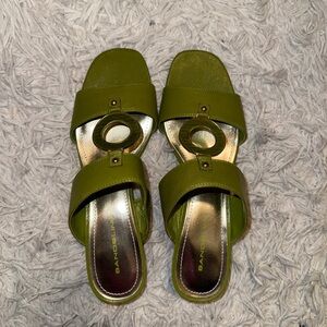 Bandolino Light Green Heeled Sandals